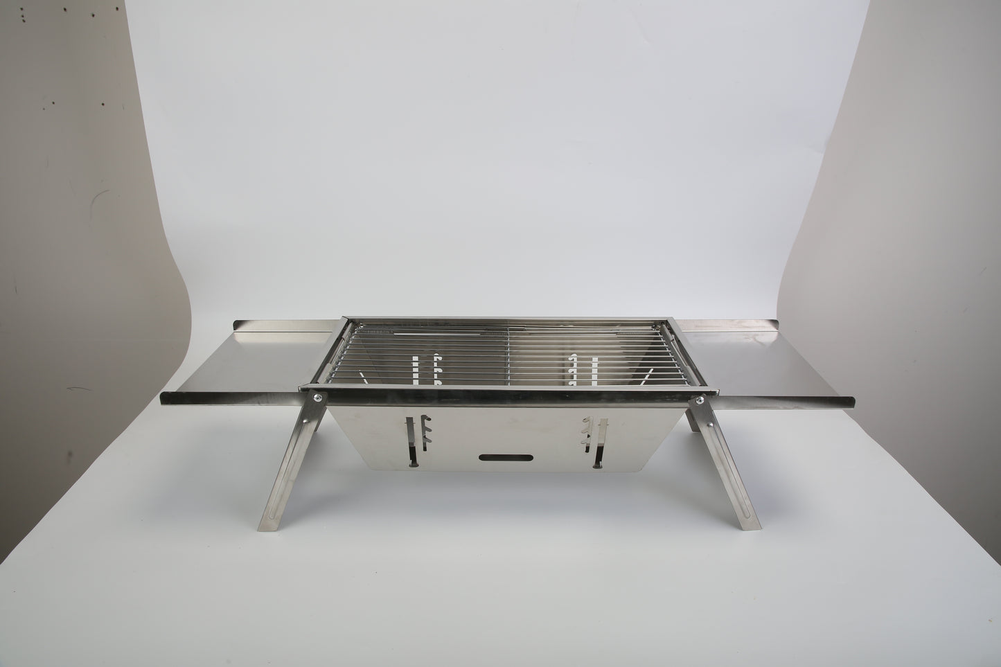 1 Set 3 In 1 Foldable Charcoal Grill Fire Pit Slow Cooker 2-3 People Portable Camping Grill Stainless Steel BBQ Grill For Camping Tailgating Yard